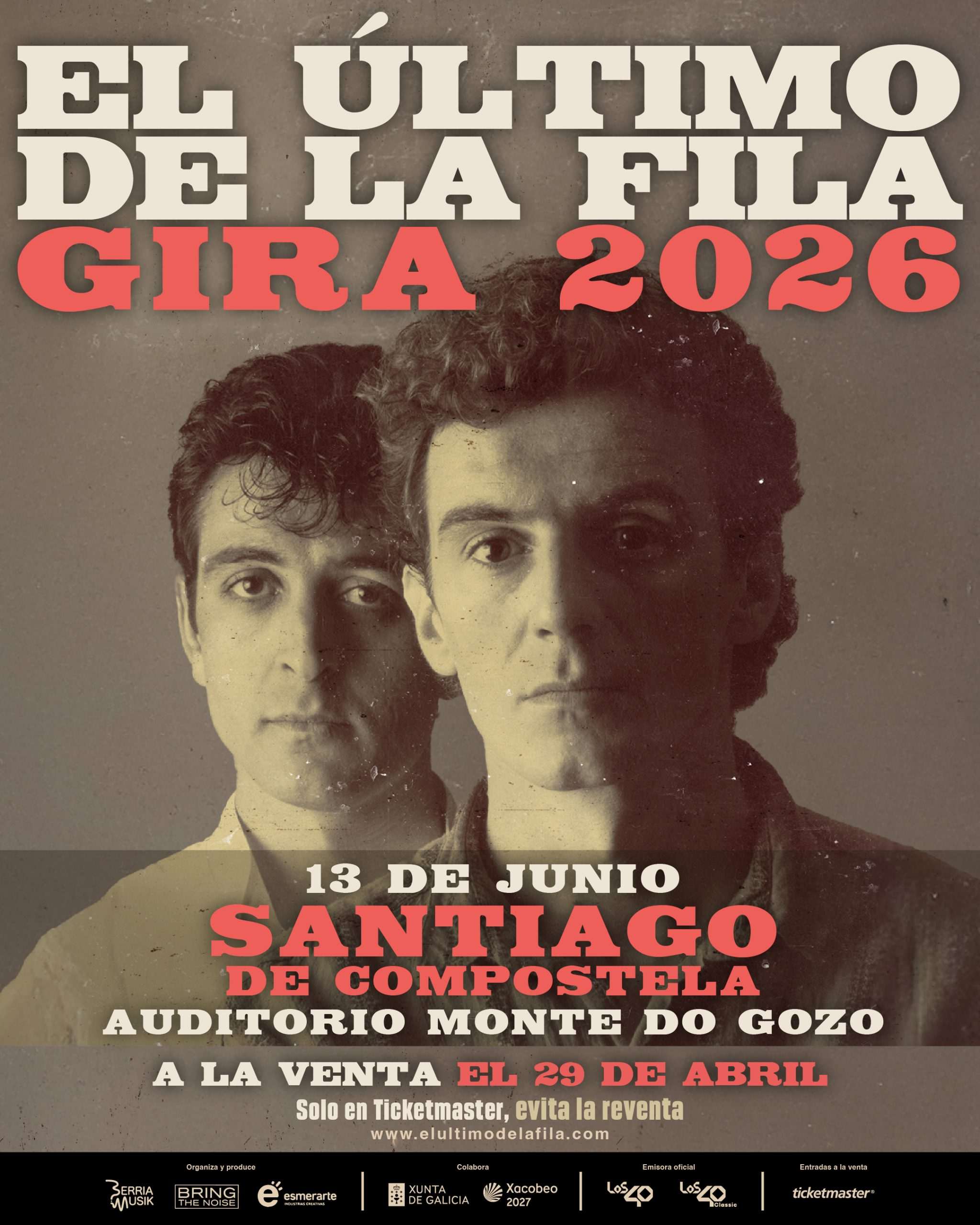 El Último de la Fila traslada a Santiago de Compostela su concierto en A Coruña, que pasa así del Estadio de Riazor al Monte do Gozo