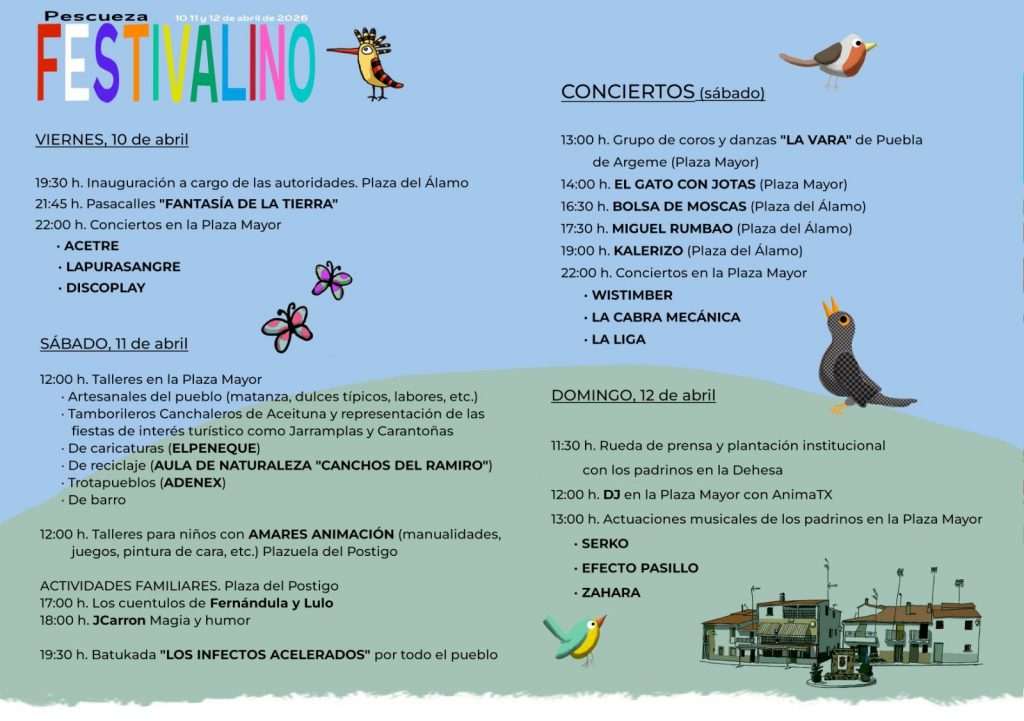 Programación del Festivalino de Pescueza