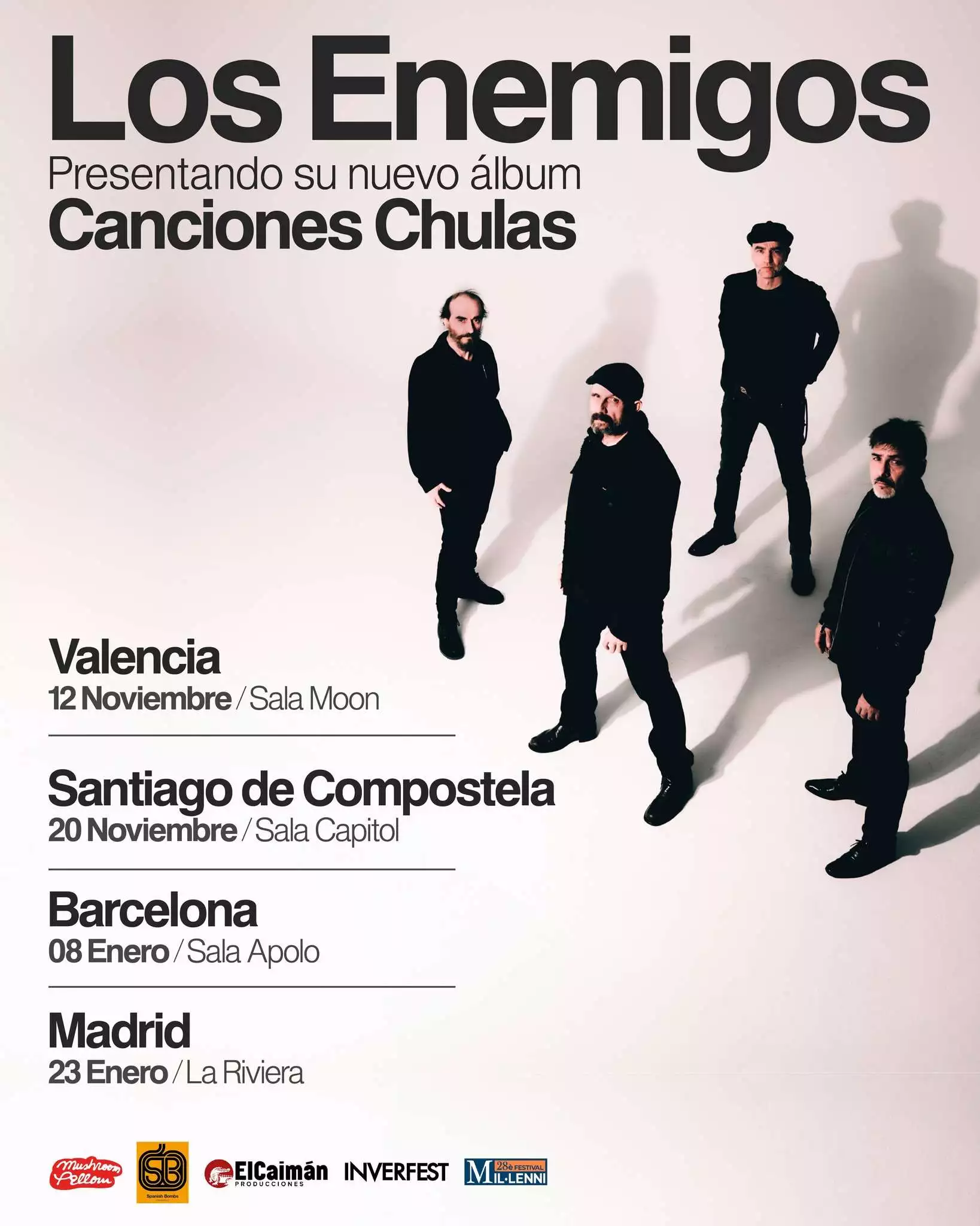 "Canciones chulas", primer single del disco del mismo título que Los Enemigos publicarán en octubre, y que presentarán en varios conciertos