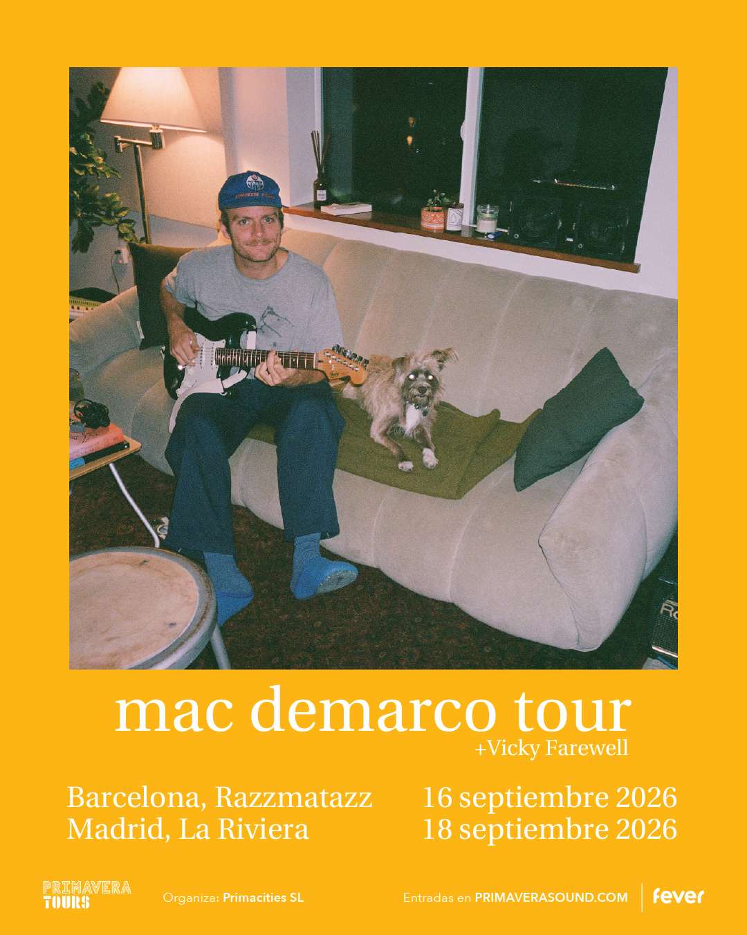 Mac DeMarco anuncia dos próximos conciertos en Barcelona y Madrid: el 16 de septiembre en Razzmatazz y el 18 de septiembre en La Riviera