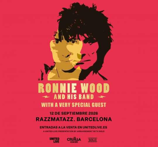 Concierto de Ronnie Wood en la sala Razzmatazz de Barcelona el 12 de septiembre