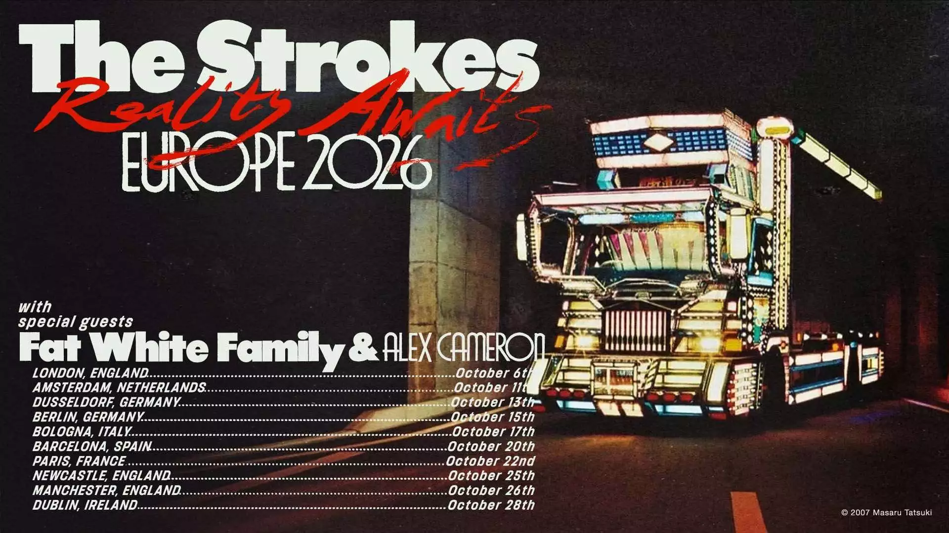 23 años después de su último concierto en arena en Barcelona, The Strokes anuncian su vuelta a la ciudad condal el día 20 de octubre de 2026