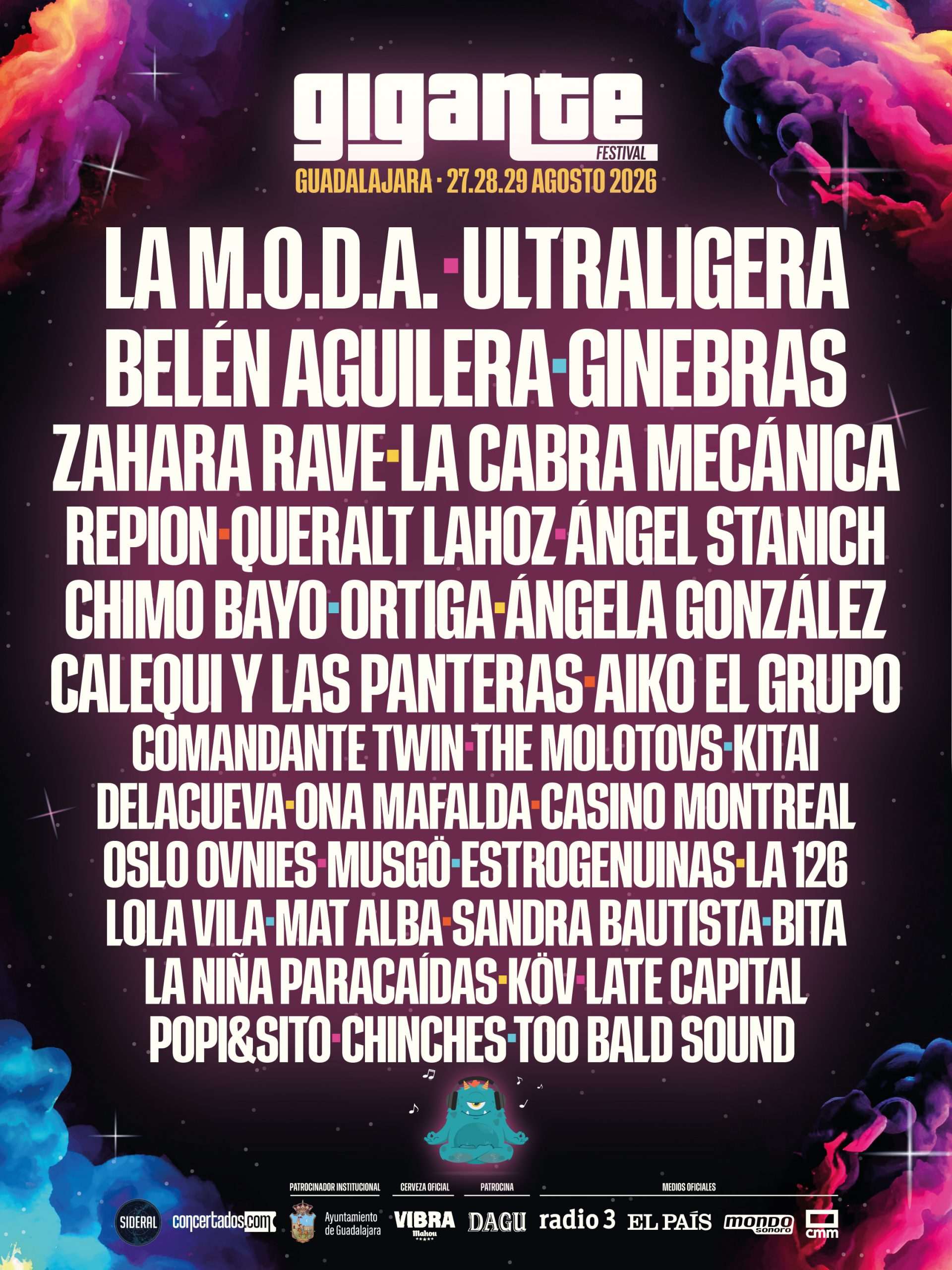 El Festival Gigante 2026 de Guadalajara añade nuevos nombres a su cartel. La cita es, recordemos, los días 27, 28 y 29 del mes de agosto