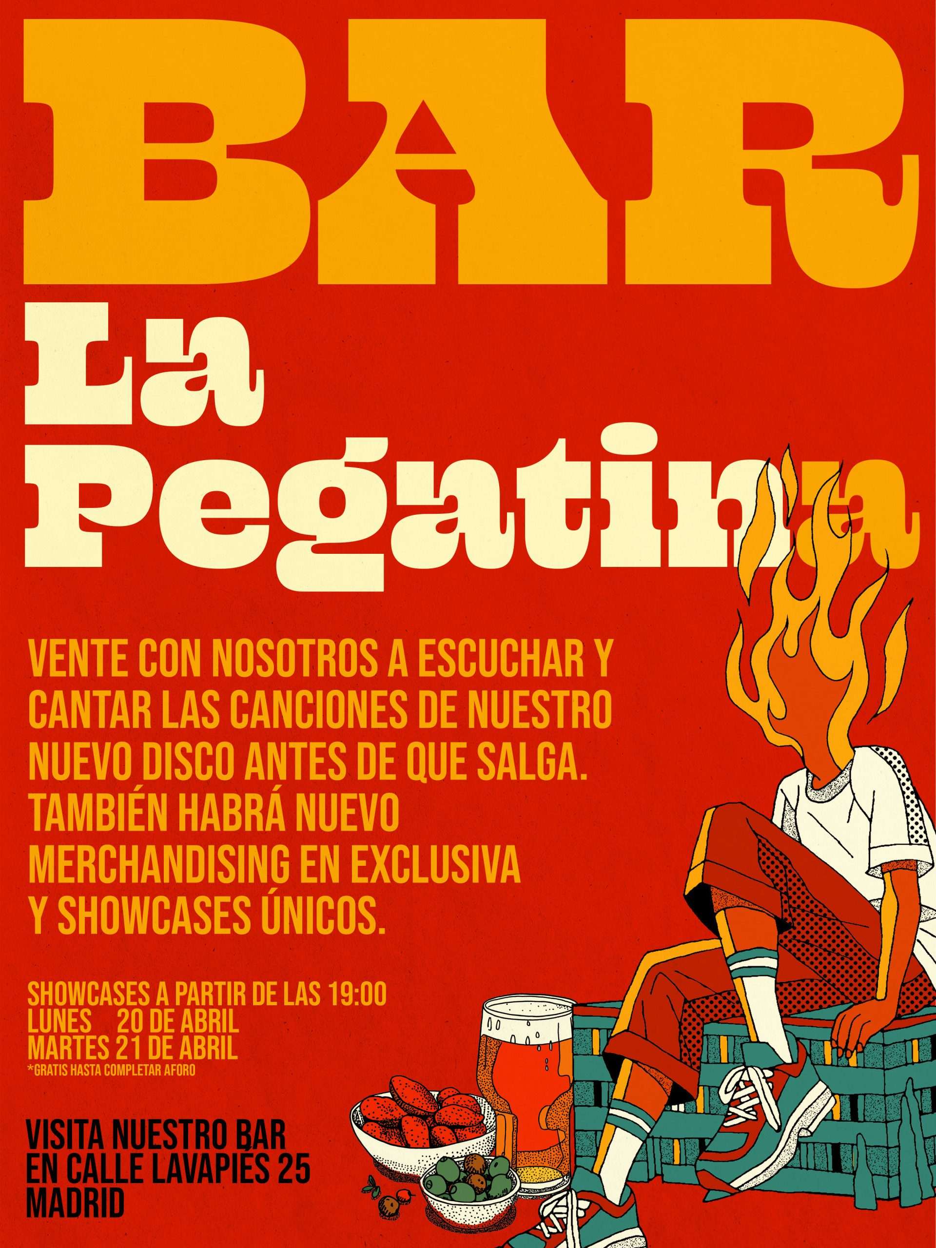 La Pegatina abre un bar en Lavapiés (Madrid) para presentar su inminente nuevo disco desde el lunes 20 hasta el miércoles 22 de abril