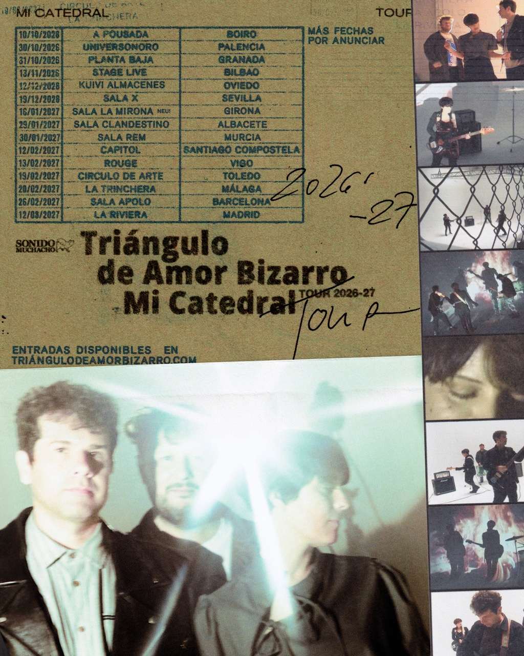 Triángulo de Amor Bizarro anuncia los conciertos de la gira de presentación de su nuevo disco, 'Mi catedral', que verá la luz el 15 de mayo