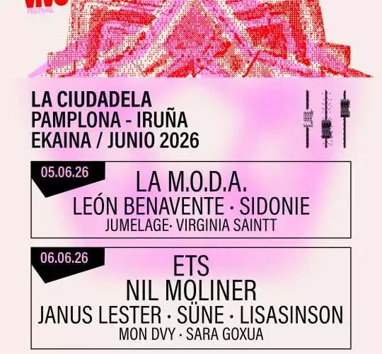 El festival En Vivo 2026 de Pamplona suma a ETS y desvela su cartel por días. El evento se celebrará los días 5 y 6 de junio en la Ciudadela