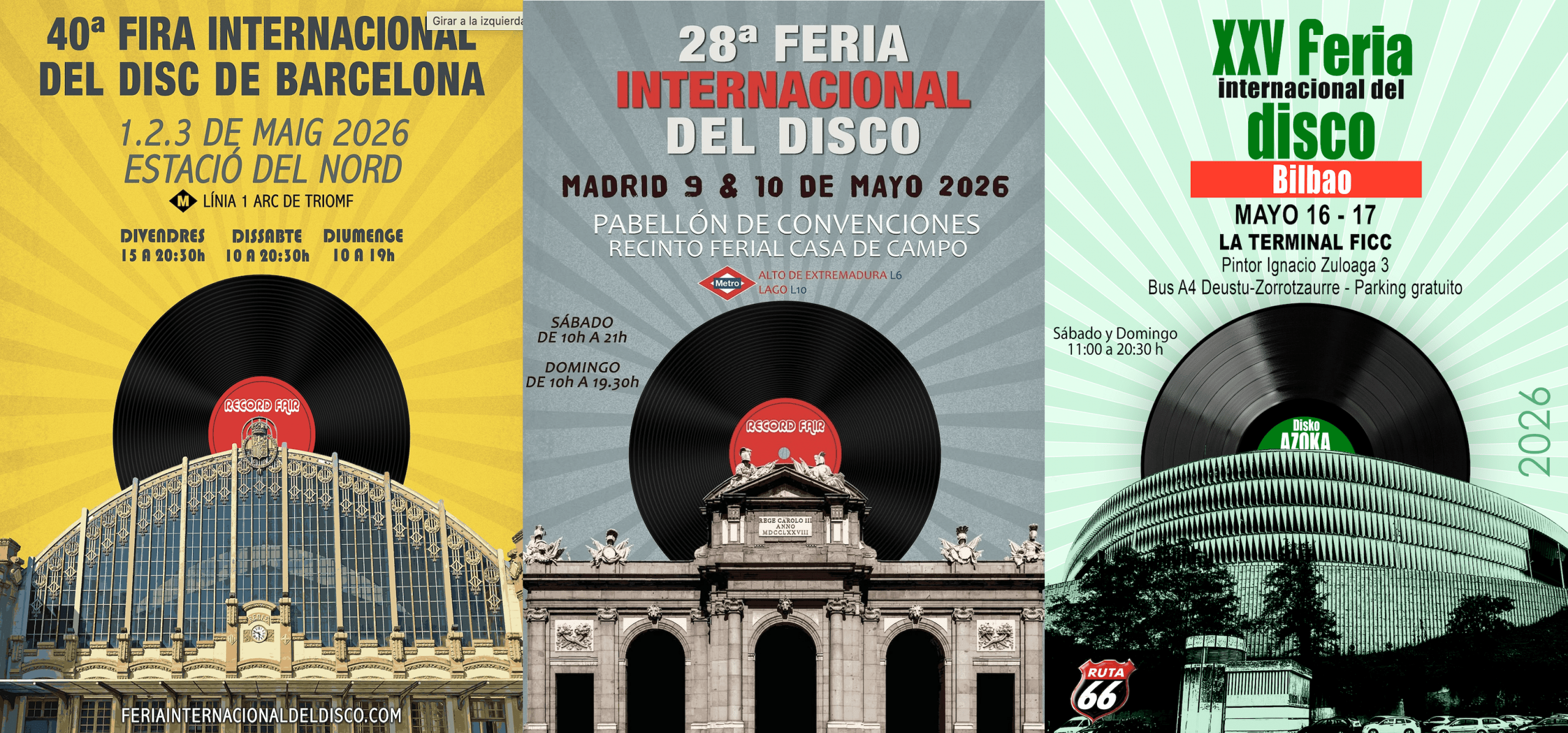La Feria Internacional del Disco llega de nuevo a Barcelona, Madrid y Bilbao en mayo de este 2026, con venta de vinilos, actuaciones y más