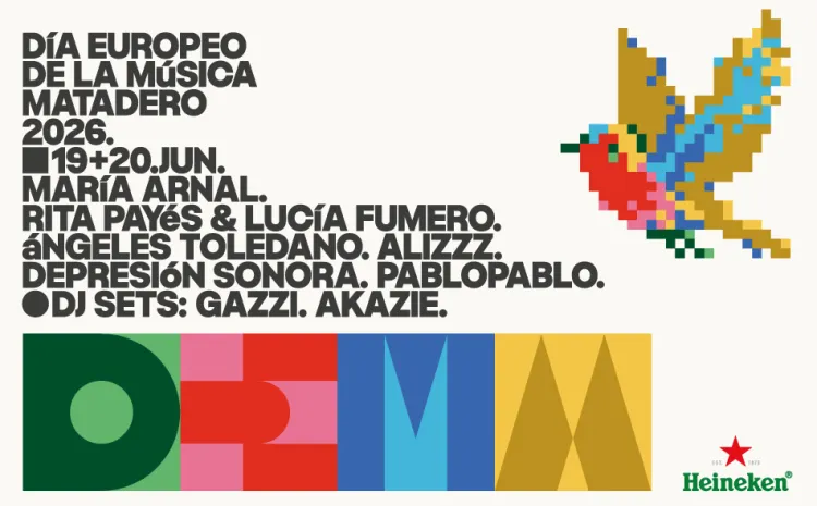 Matadero Madrid celebra el Día Europeo de la Música 2026 con un fin de semana de conciertos variados. La cita es del 19 al 21 de junio