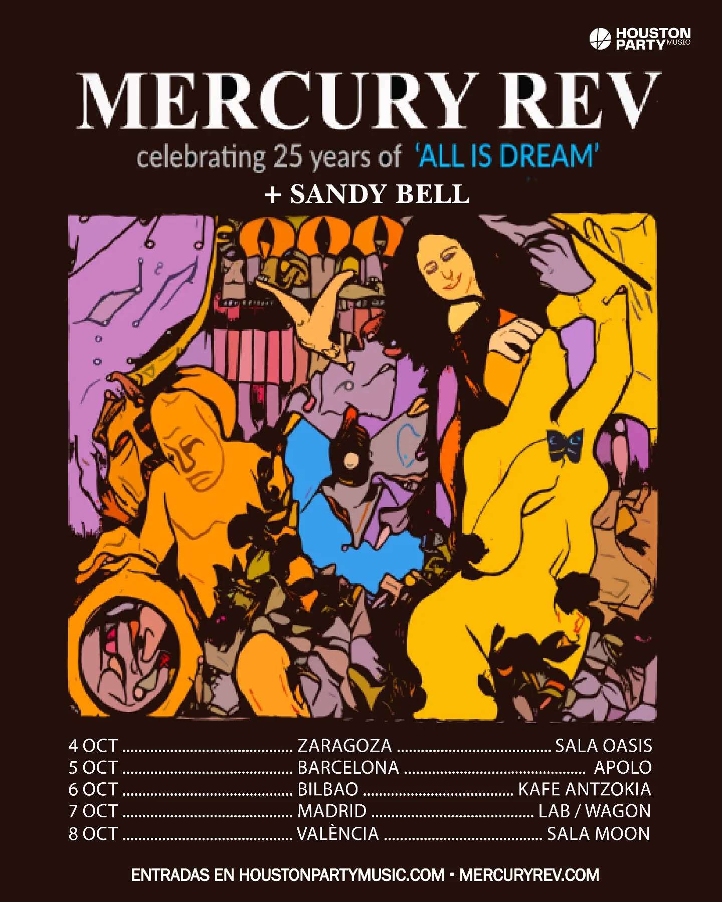 Mercury Rev regresa a nuestro país para una generosa gira española que tendrá un total de cinco conciertos en octubre del presente año 2026
