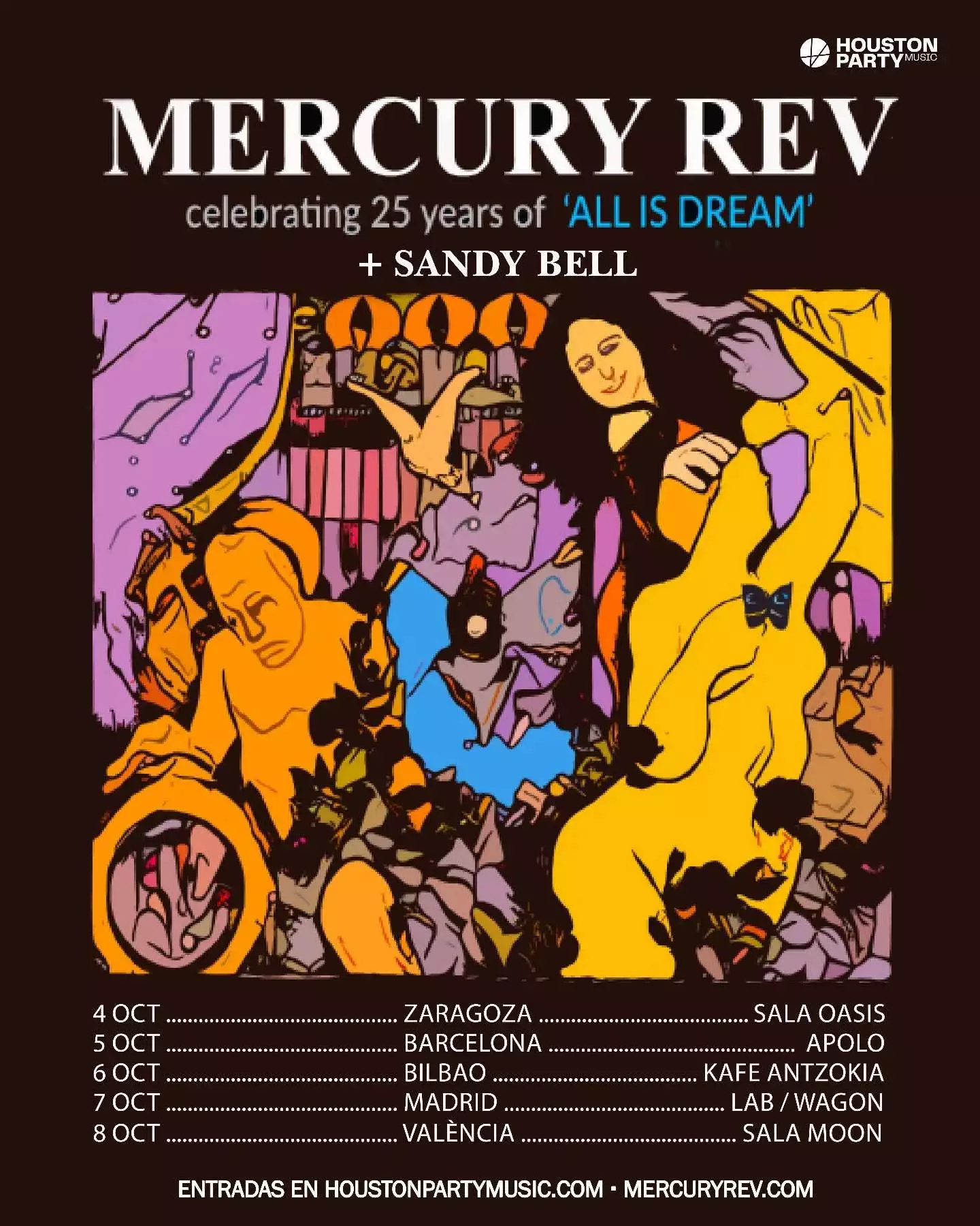 Mercury Rev regresa a nuestro país para una generosa gira española que tendrá un total de cinco conciertos en octubre del presente año 2026