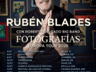 Rubén Blades hará el próximo verano una gira por Europa que incluye siete conciertos en España acompañado por la Roberto Delgado Big Band