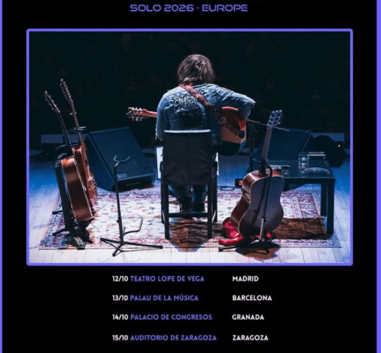 El cantautor estadounidense Ryan Adams volverá a España en octubre para dar un total de cinco conciertos íntimos en otras tantas ciudades