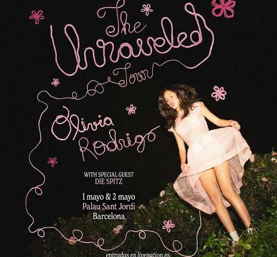 Olivia Rodrigo actuará en el Palau Sant Jordi de Barcelona los días 1 y 2 de mayo de 2027. Únicas paradas de 'The Unraveled Tour' en España
