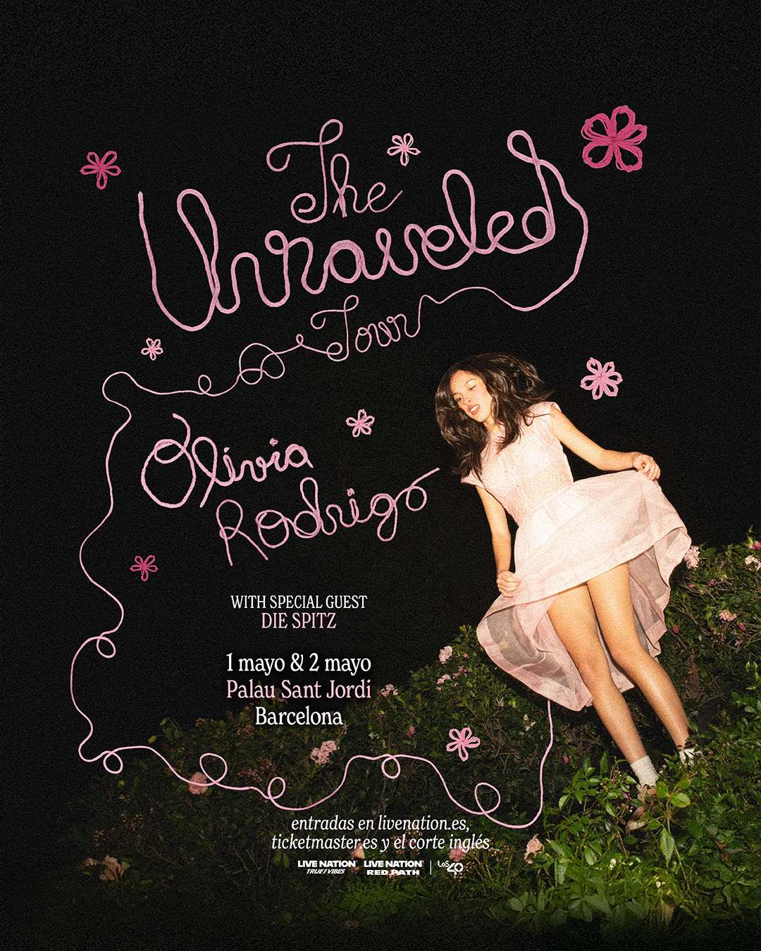 Olivia Rodrigo actuará en el Palau Sant Jordi de Barcelona los días 1 y 2 de mayo de 2027. Únicas paradas de 'The Unraveled Tour' en España