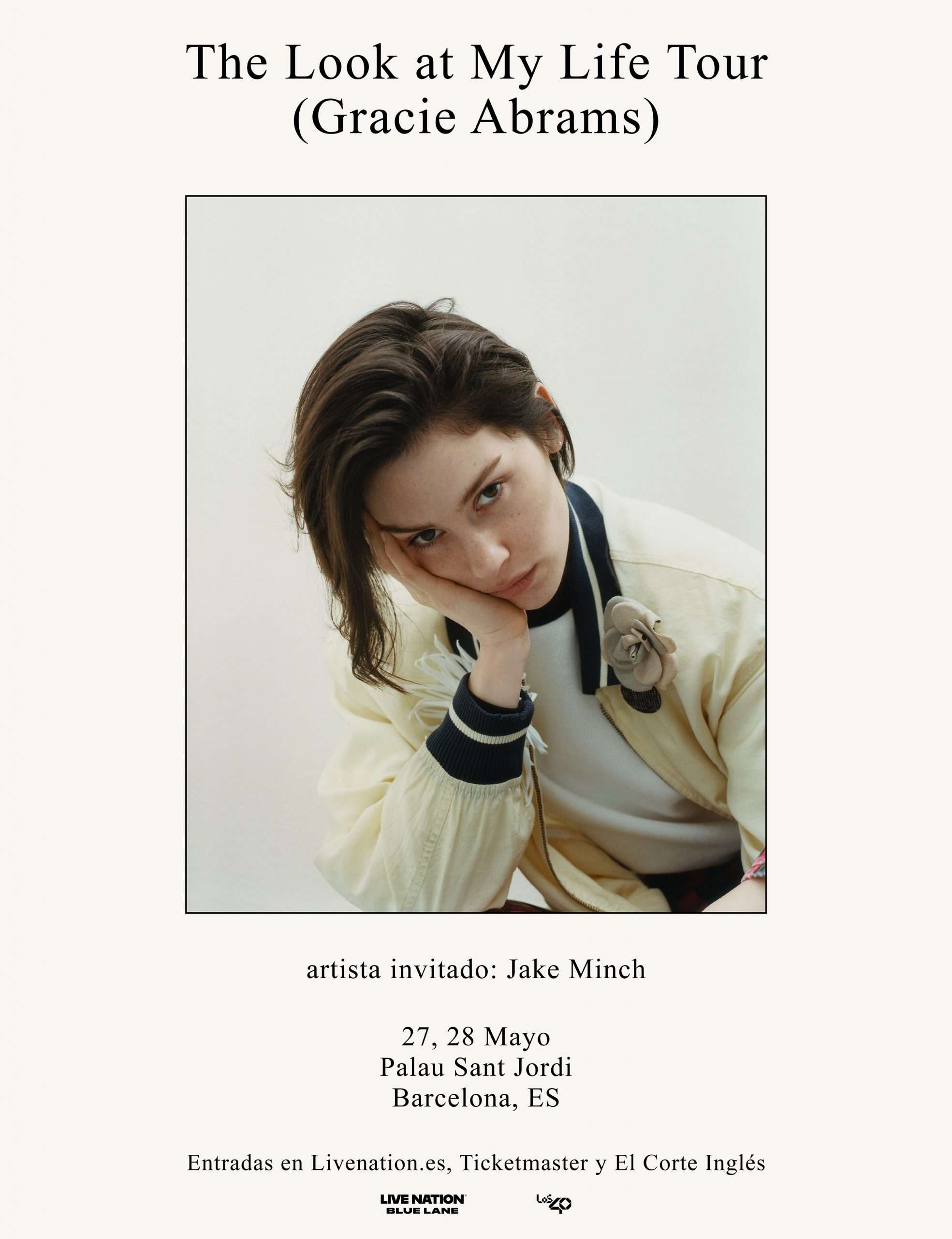 La artista pop Gracie Abrams anuncia dos grandes conciertos en el Palau Sant Jordi de Barcelona los días 27 y 28 de mayo de 2027