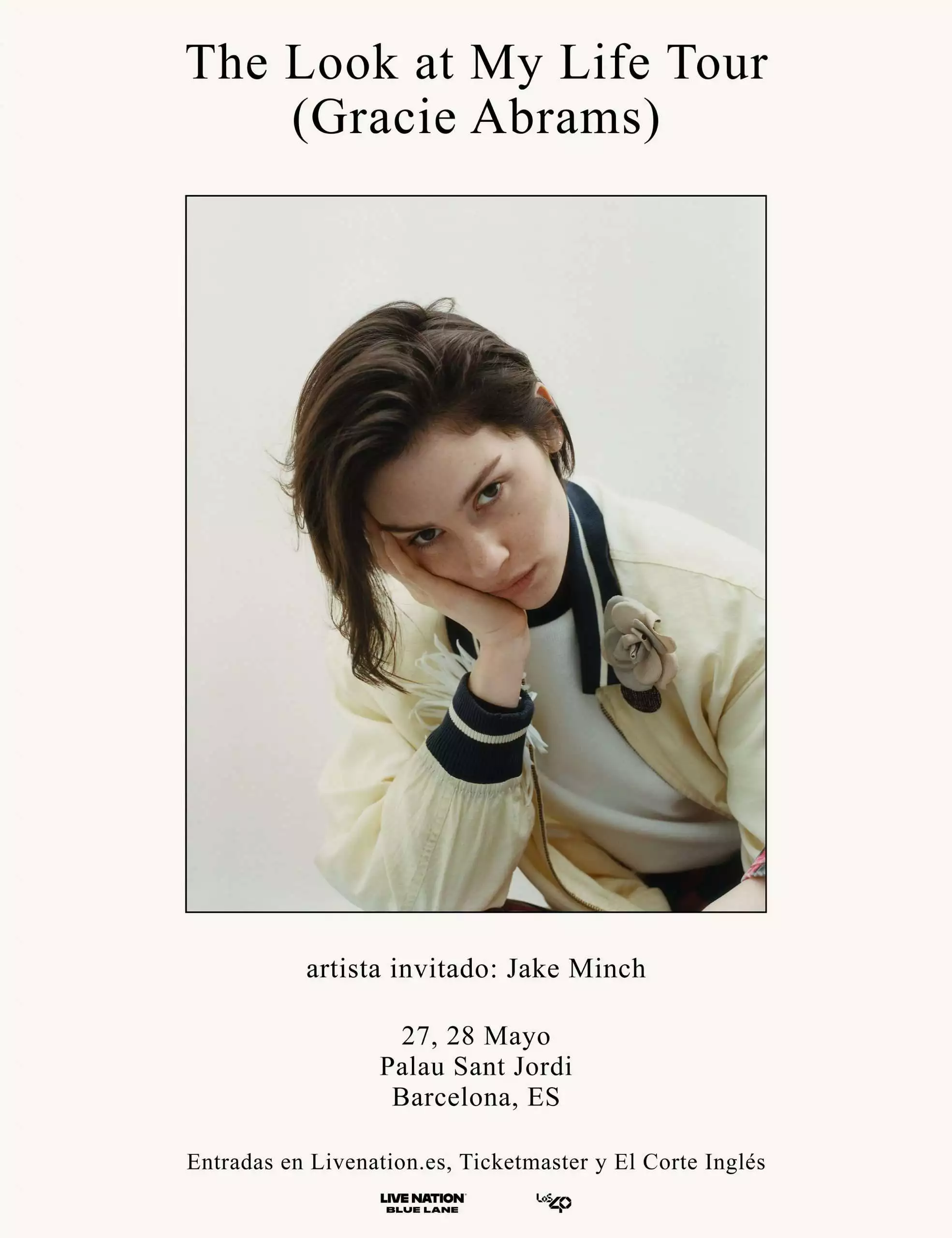 La artista pop Gracie Abrams anuncia dos grandes conciertos en el Palau Sant Jordi de Barcelona los días 27 y 28 de mayo de 2027
