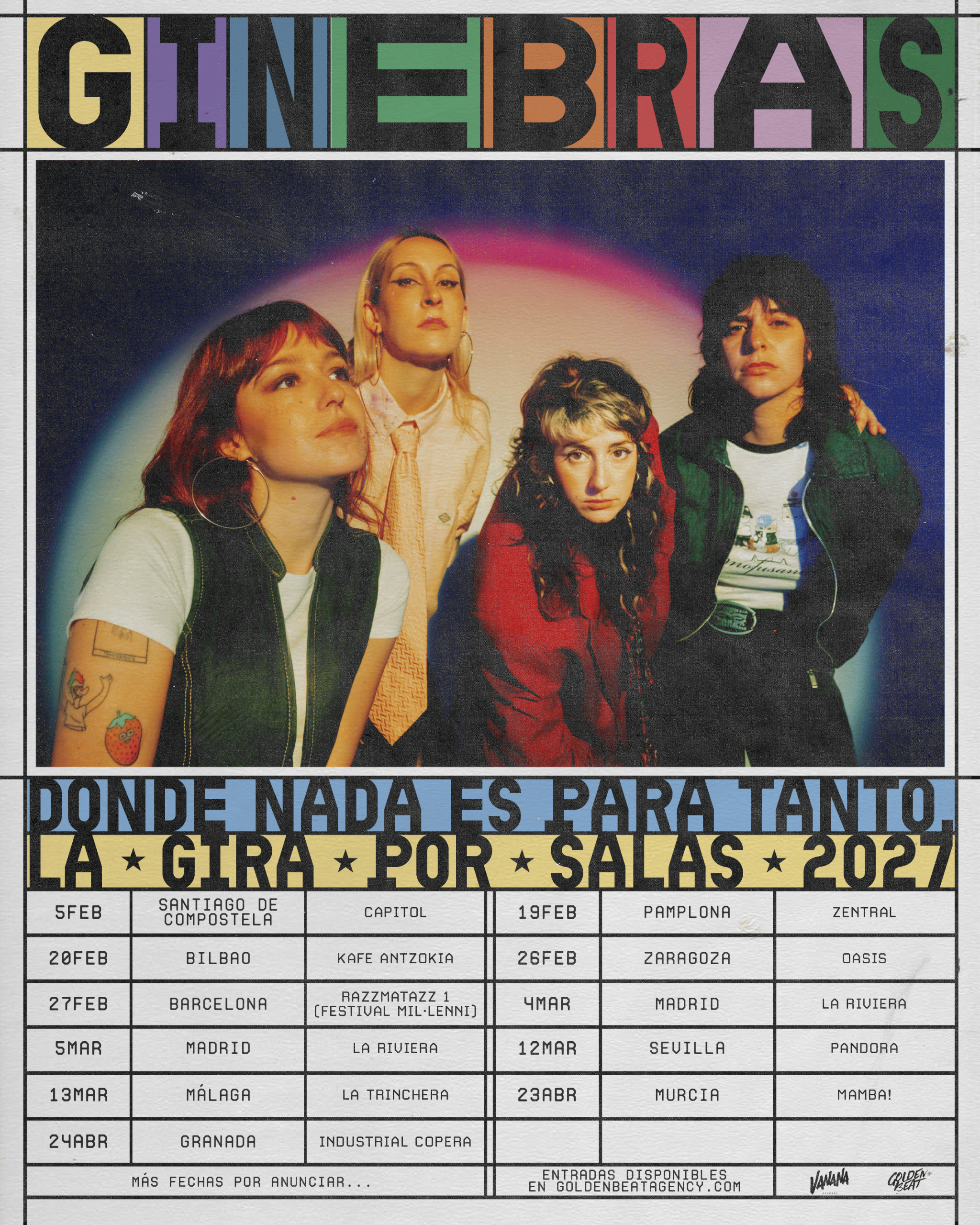 Ginebras anuncia los primeros conciertos en salas de presentación de su nuevo disco, 'Donde nada es para tanto'