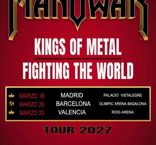 Manowar suma Valencia a sus conciertos en Madrid y Badalona en marzo de 2027. De este modo la banda de hará una gira española de 3 conciertos