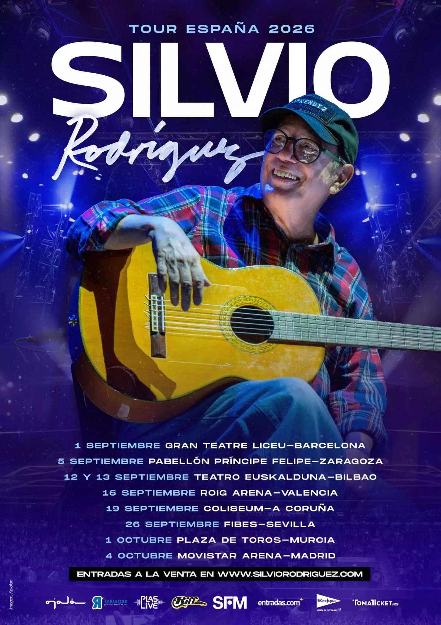Silvio Rodríguez volverá a nuestro país este 2026 con una gira española de nueve conciertos durante los meses de septiembre y octubre