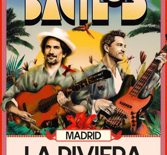 Bacilos, el reconocido dúo colombiano-brasileño formado por Jorge Villamizar y André Lopes actuará el próximo 12 de julio en La Riviera de Madrid.