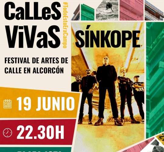 Sínkope dará un concierto gratuito en Alcorcón este próximo viernes 19 de junio