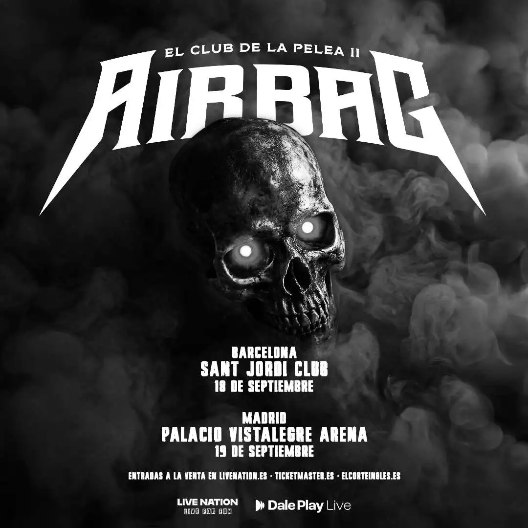 Airbag volverá a España el próximo mes de septiembre para ofrecer dos únicos conciertos en nuestro país en Barcelona y Madrid