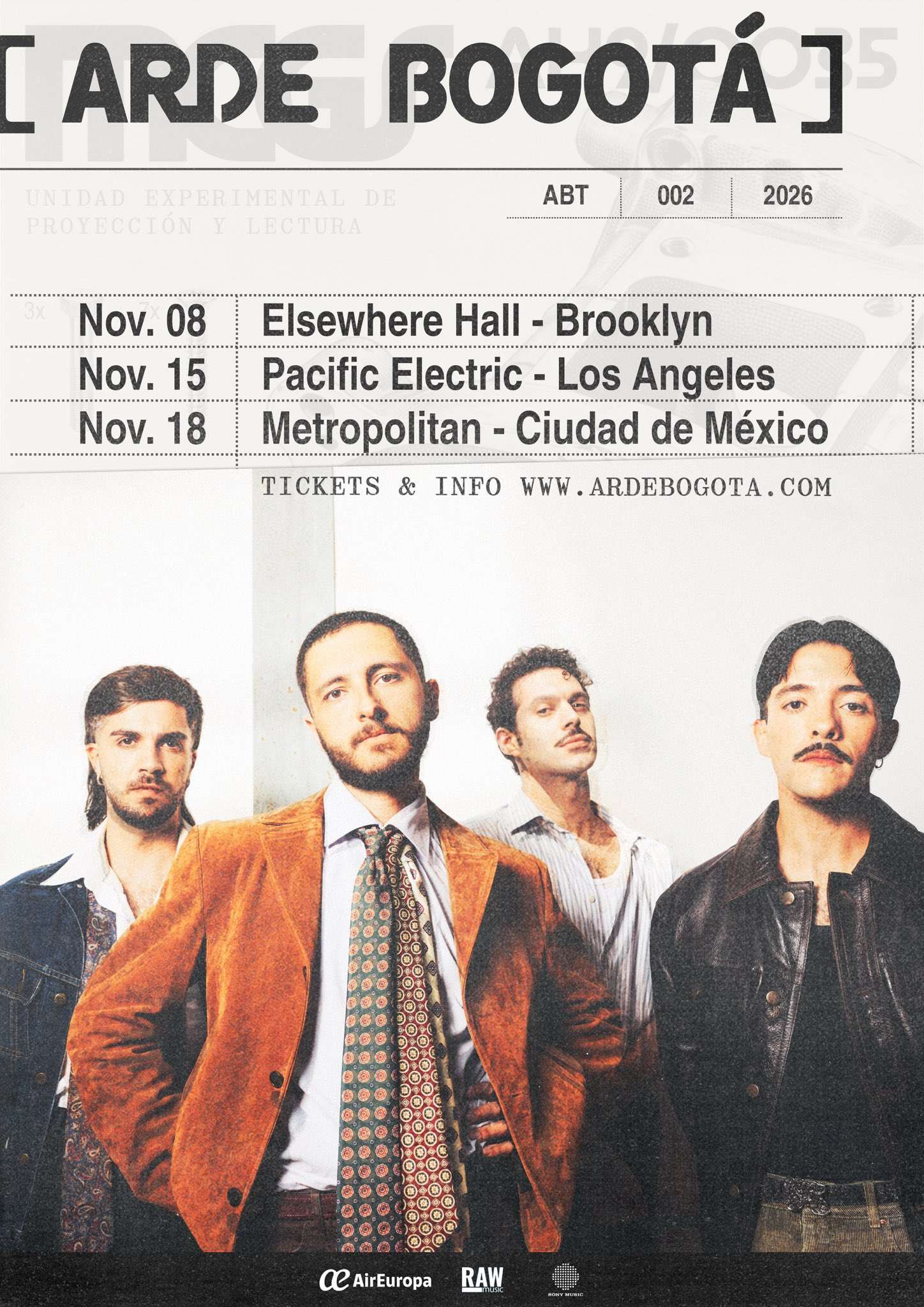 Arde Bogotá anuncia conciertos en Brooklyn, Los Ángeles y Ciudad de México y anticipa que próximamente harán una gira por salas españolas