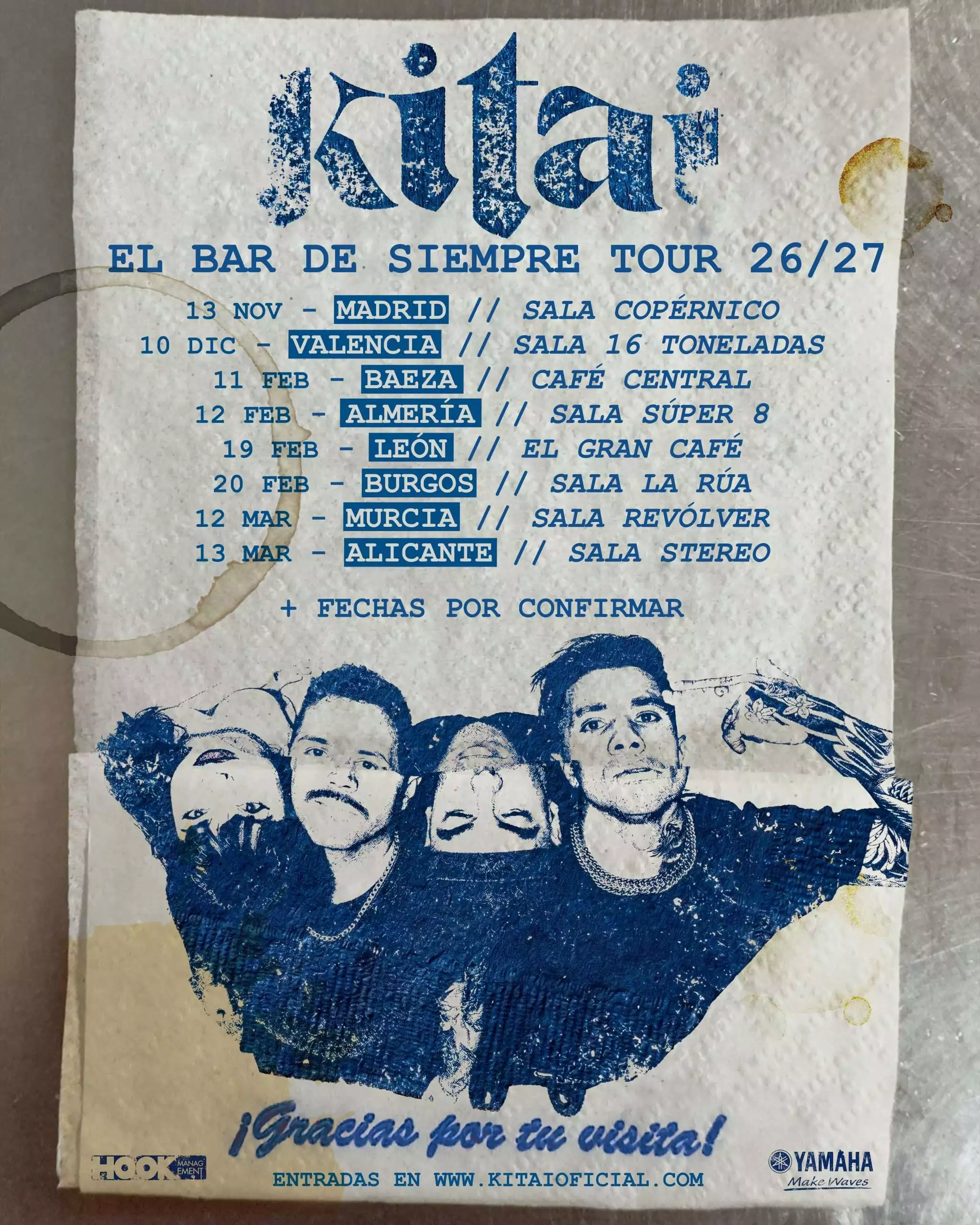 la banda madrileña Kitai inicia una nueva gira de salas que recorrerá la geografía española hasta el 2027 para presentar su nuevo disco