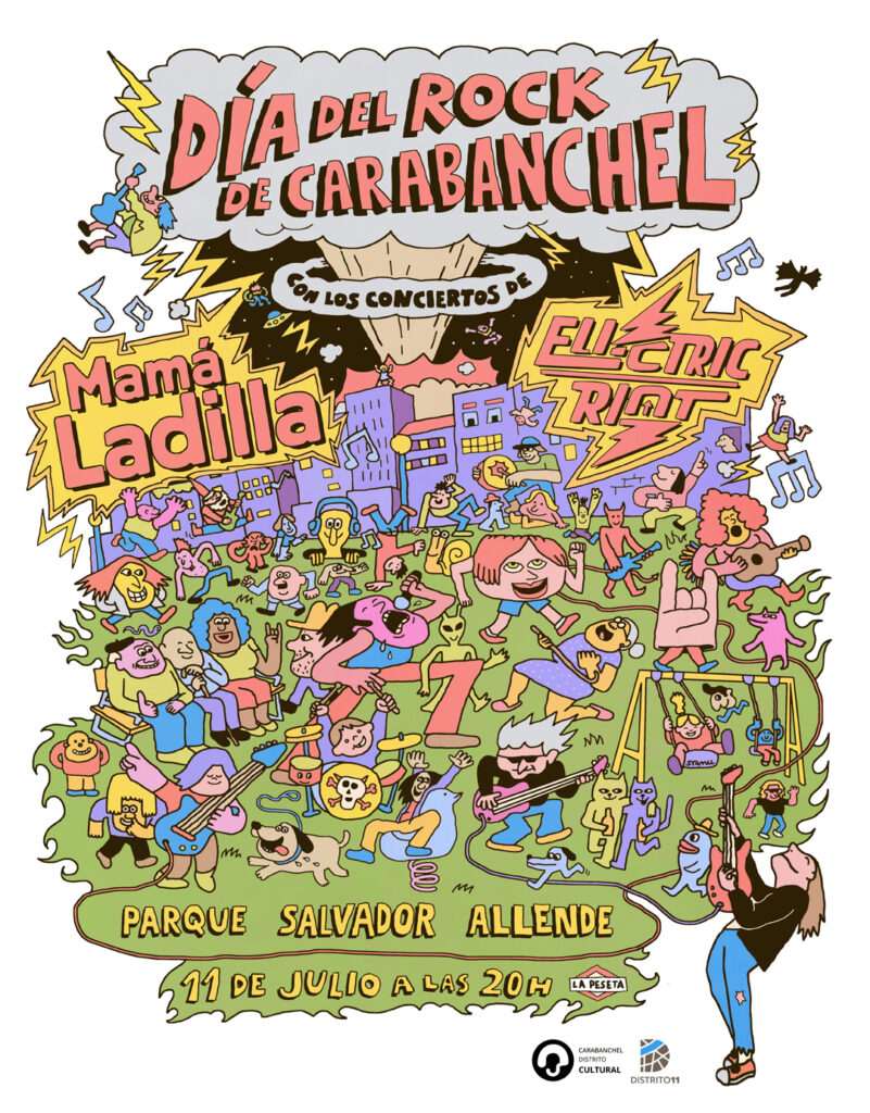 Mamá Ladilla dará un concierto gratuito en Carabanchel (Madrid) el próximo sábado día 11 de julio, en el Parque Salvador Allende