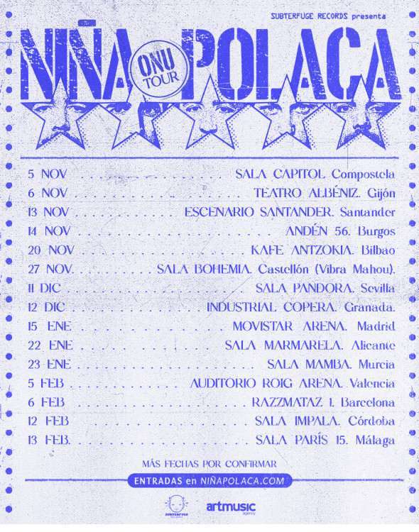 Tras la publicación del disco '¿Dónde está la ONU cuando más lo necesitas?', Niña Polaca anuncia los conciertos de su nueva gira por salas