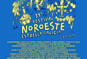 Cartel completo de la XXXIX edición del Festival Noroeste Estrella Galicia, que se celebrará en A Coruña del 5 al 8 de agosto de 2026