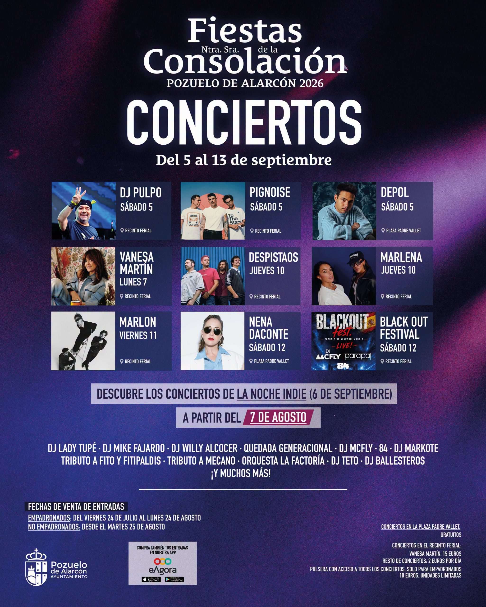 Pozuelo de Alarcón ultima los detalles de las fiestas de Nuestra Señora de la Consolación 2026, en septiembre con conciertos y mucho más