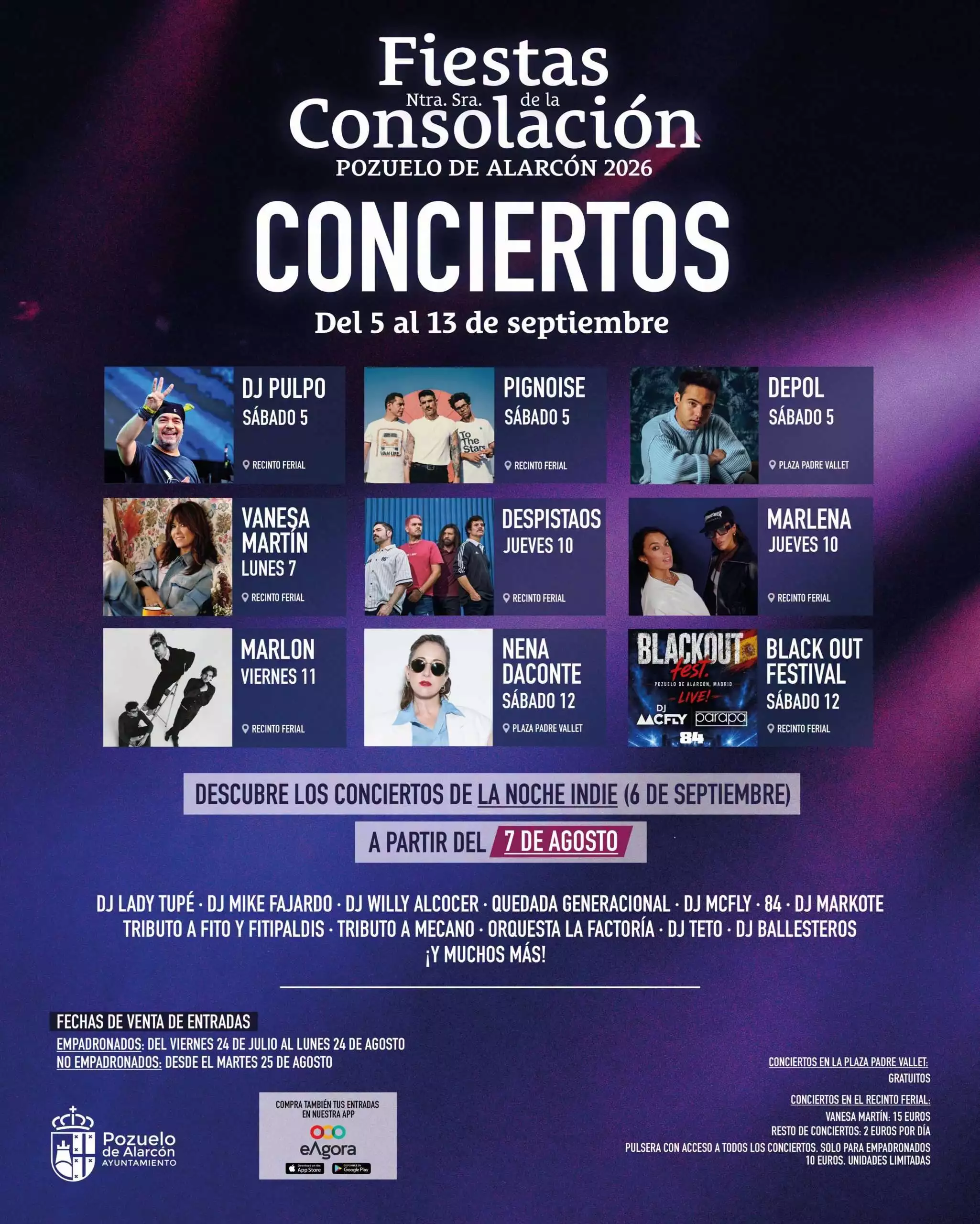 Pozuelo de Alarcón ultima los detalles de las fiestas de Nuestra Señora de la Consolación 2026, en septiembre con conciertos y mucho más
