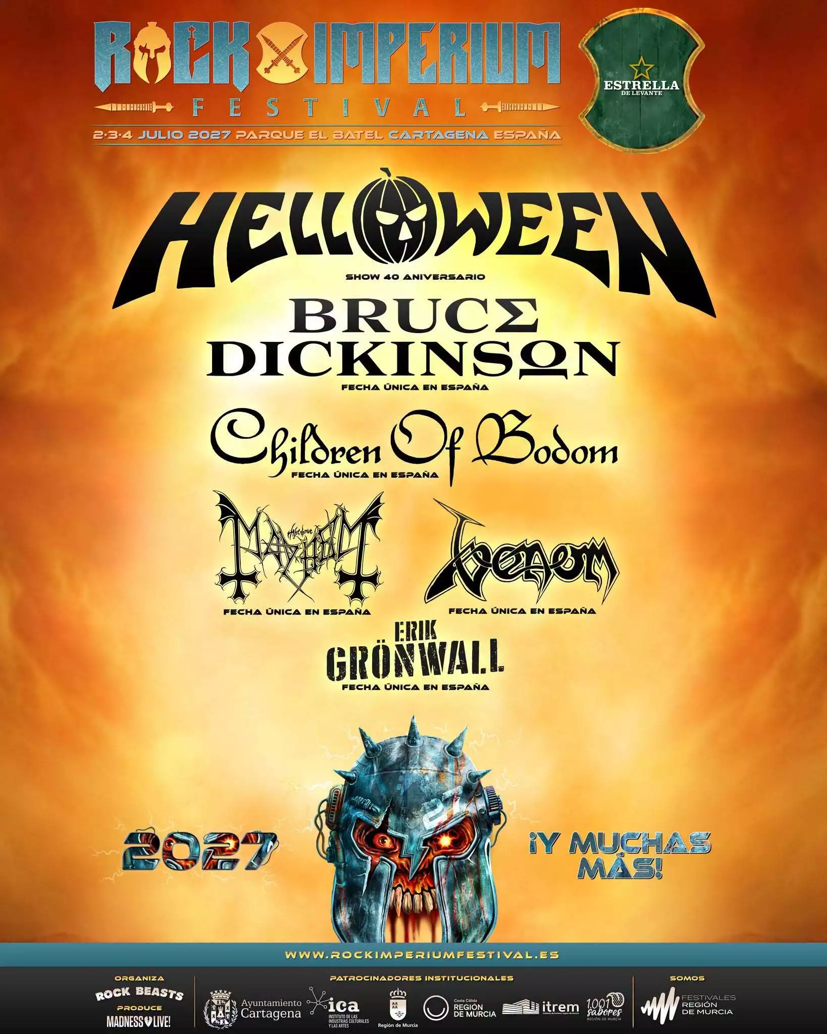Rock Imperium Festival sigue elevando el listón de su edición de 2027 con una incorporación de auténtico lujo: Bruce Dickinson