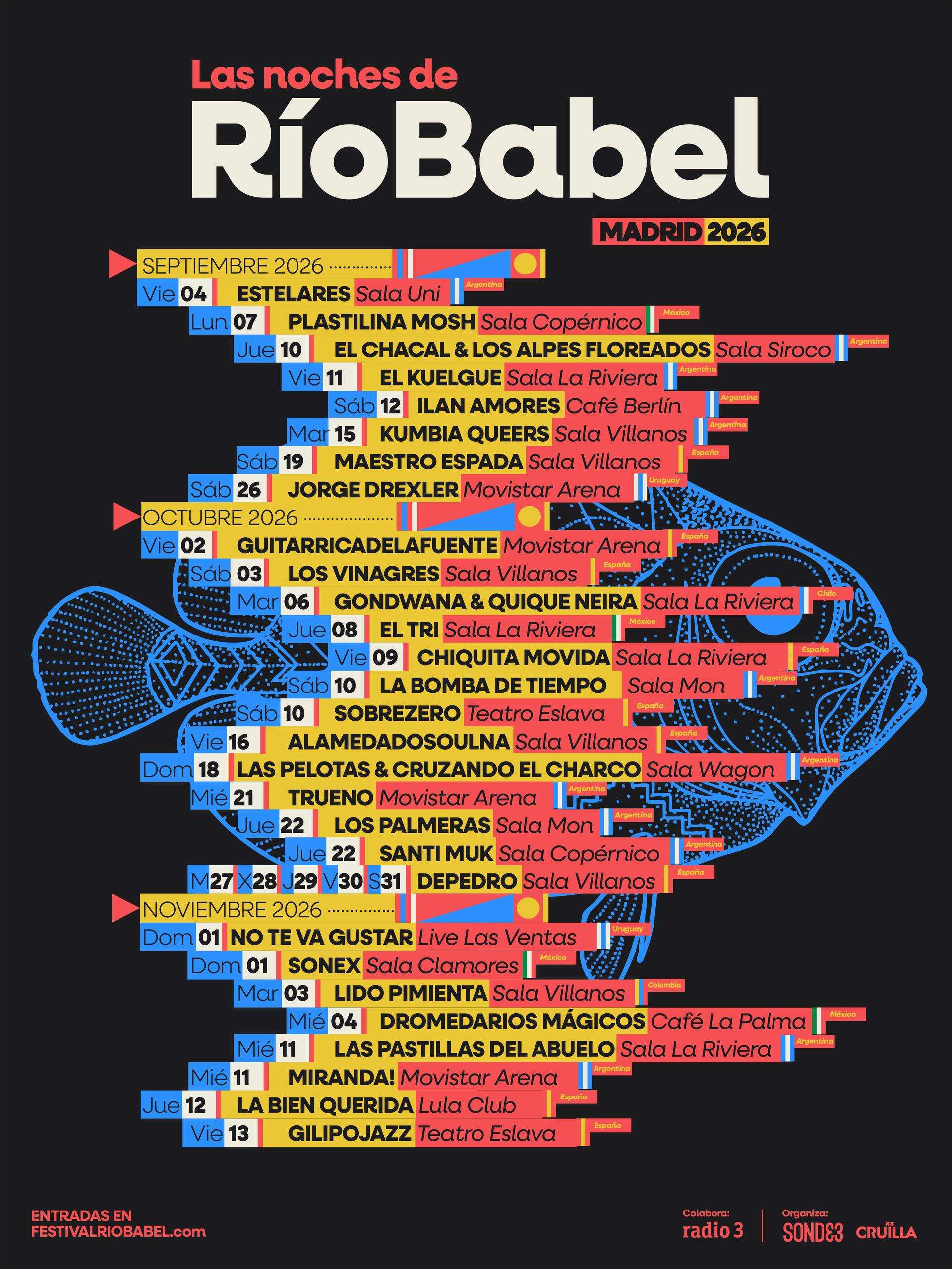 Las noches de Río Babel es un ciclo de conciertos que amplía en las salas de Madrid el universo de Río Babel más allá del festival de verano