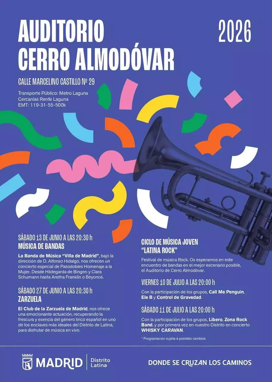 Este sábado 11 de julio Whisky Caravan da un concierto gratuito en el Auditorio Cerro Almodóvar, ubicado en el distrito madrileño de Latina.