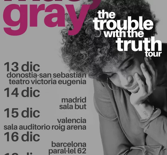 Macy Gray protagonizará una gira española el próximo mes de diciembre con conciertos en San Sebastián, Madrid, Valencia, Barcelona y A Coruña