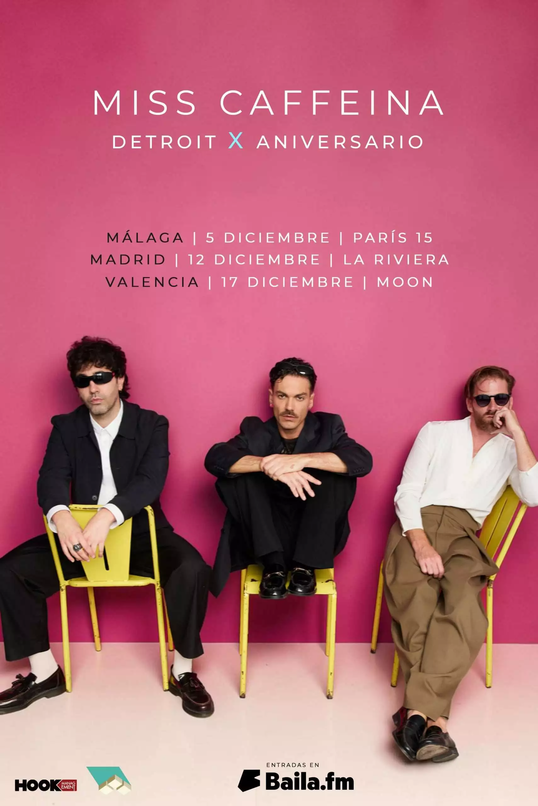 Miss Caffeina celebra los 10 años de 'Detroit' con tres conciertos únicos en Málaga, Madrid y Valencia en diciembre del presente año 2026