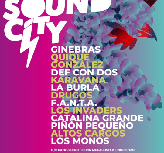 Cartel del Torrelavega Sound City 2026, que se celebrará los días 20, 21 y 22 de agosto en el exterior de La Lechera con entrada libre
