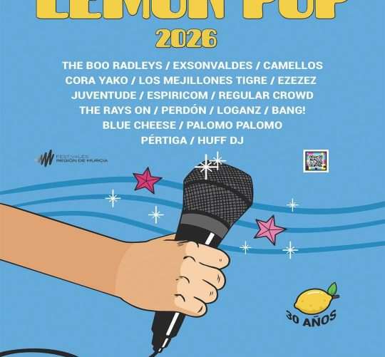 El festival Lemon Pop celebra este 2026 su 30 aniversario llenando Murcia de conciertos gratuitos a lo largo de varios días de septiembre