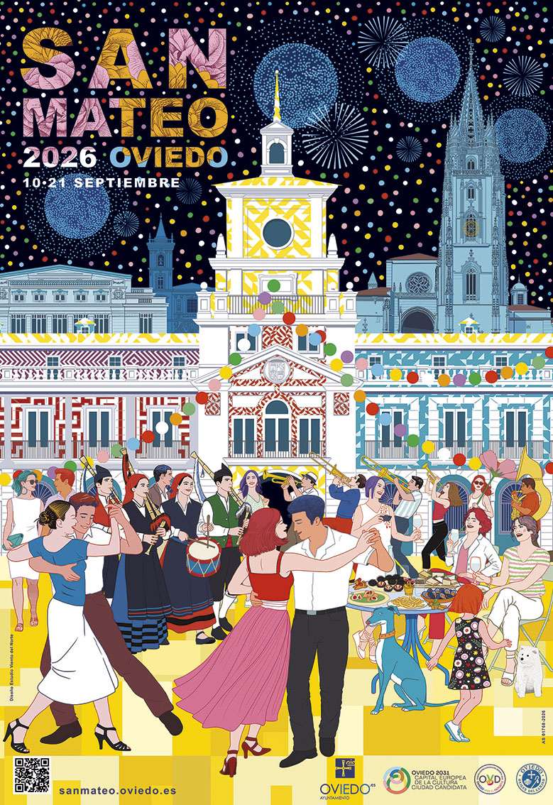 Programa de las Fiestas de San Mateo 2026 en Oviedo, que se celebrarán del 10 al 21 de septiembre, con multitud de conciertos variados