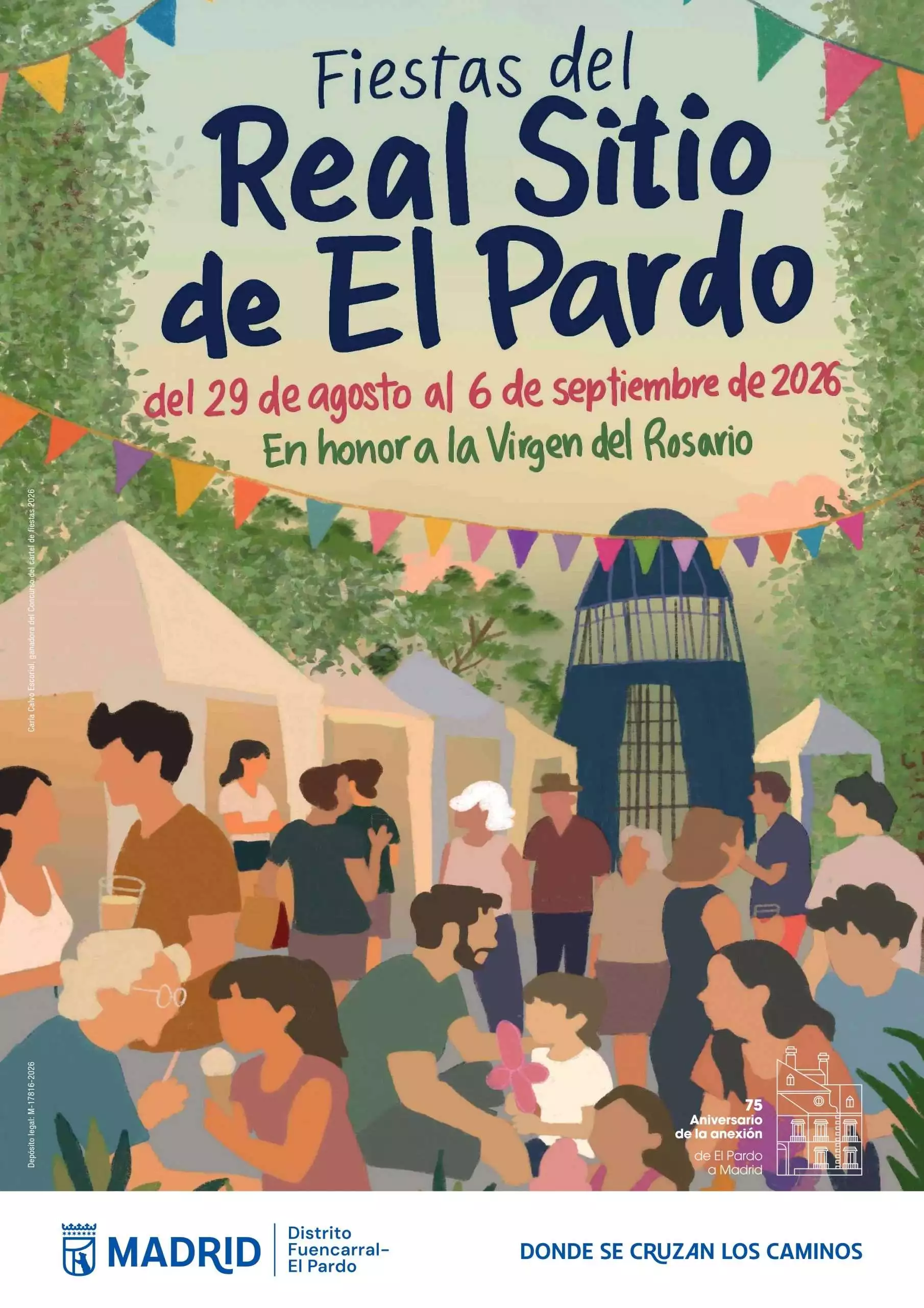 El Pardo se prepara para celebrar sus fiestas del Real Sitio 2026 desde finales de agosto hasta septiembre y ya tenemos el programa musical
