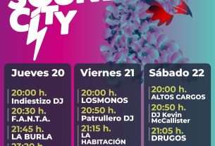 horarios del Torrelavega Sound City 2026, que se celebrará los días 20, 21 y 22 de agosto en el exterior de La Lechera con entrada libre y gratuita