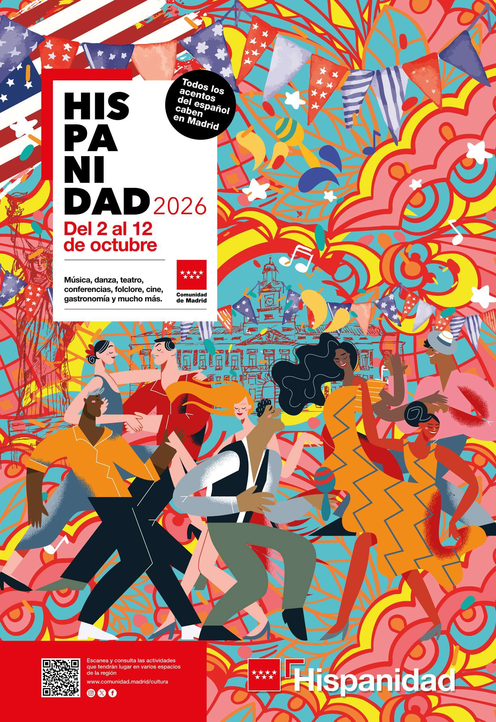 Sebastián Yatra y Marta Sánchez protagonizan la programación de la Hispanidad 2026 en Madrid, con sendos conciertos en la Plaza de España en octubre.