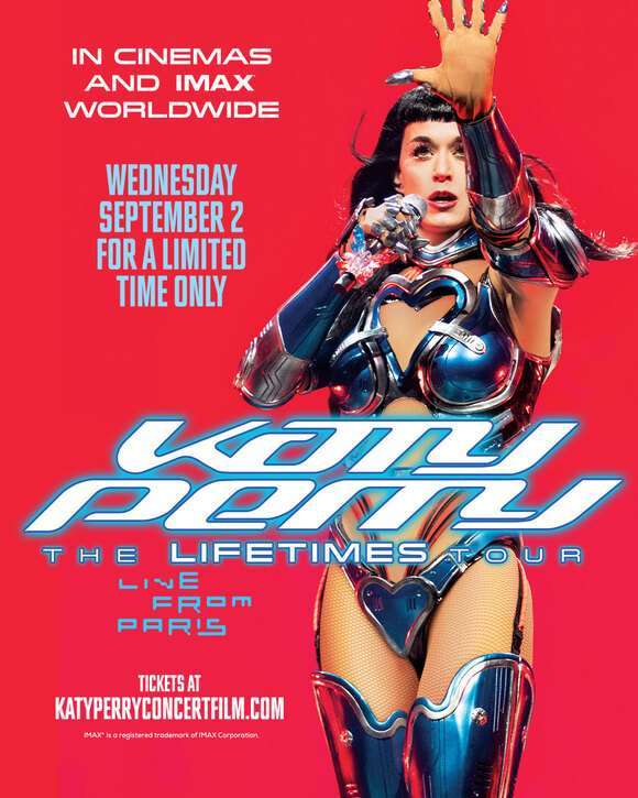 'Katy Perry: The Lifetimes Tour - Live from Paris' se prepara para su estreno en cines de todo el mundo el próximo miércoles 2 de septiembre