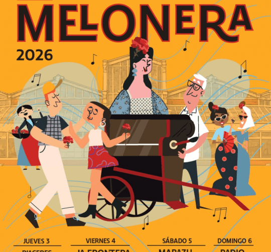 Conciertos de las Fiestas de la Melonera 2026, que se celebrarán del 3 al 6 de septiembre en Madrid Río, en el distrito de Arganzuela