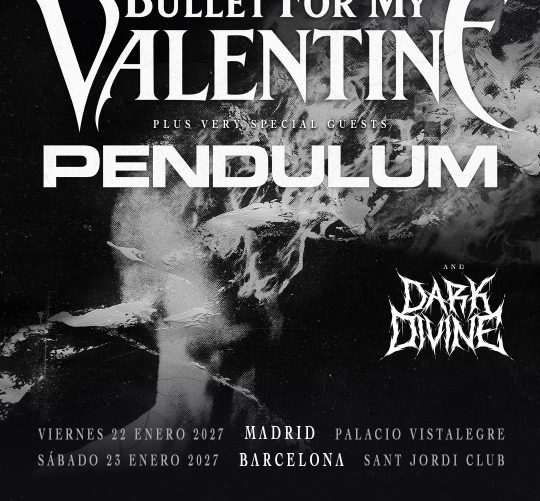 Bullet For My Valentine regresa a España en enero de 2027 para protagonizar dos conciertos en Madrid y Barcelona