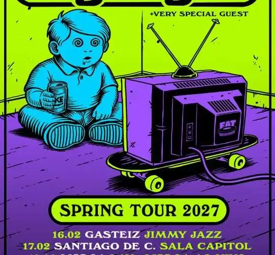 Lagwagon anuncia una gira española en febrero de 2027 que pasará por Vitoria - Gasteiz, Santiago de Compostela, Madrid y Barcelona