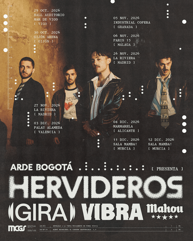 Arde Bogotá presenta 'Hervideros Gira Vibra Mahou'. Una serie de diez conciertos con los que estrenará en directo en salas su nuevo disco