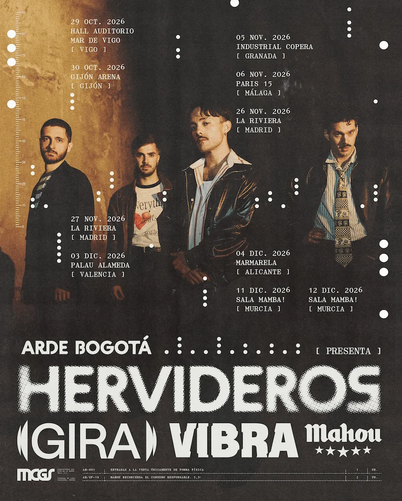 Arde Bogotá presenta 'Hervideros Gira Vibra Mahou'. Una serie de diez conciertos con los que estrenará en directo en salas su nuevo disco